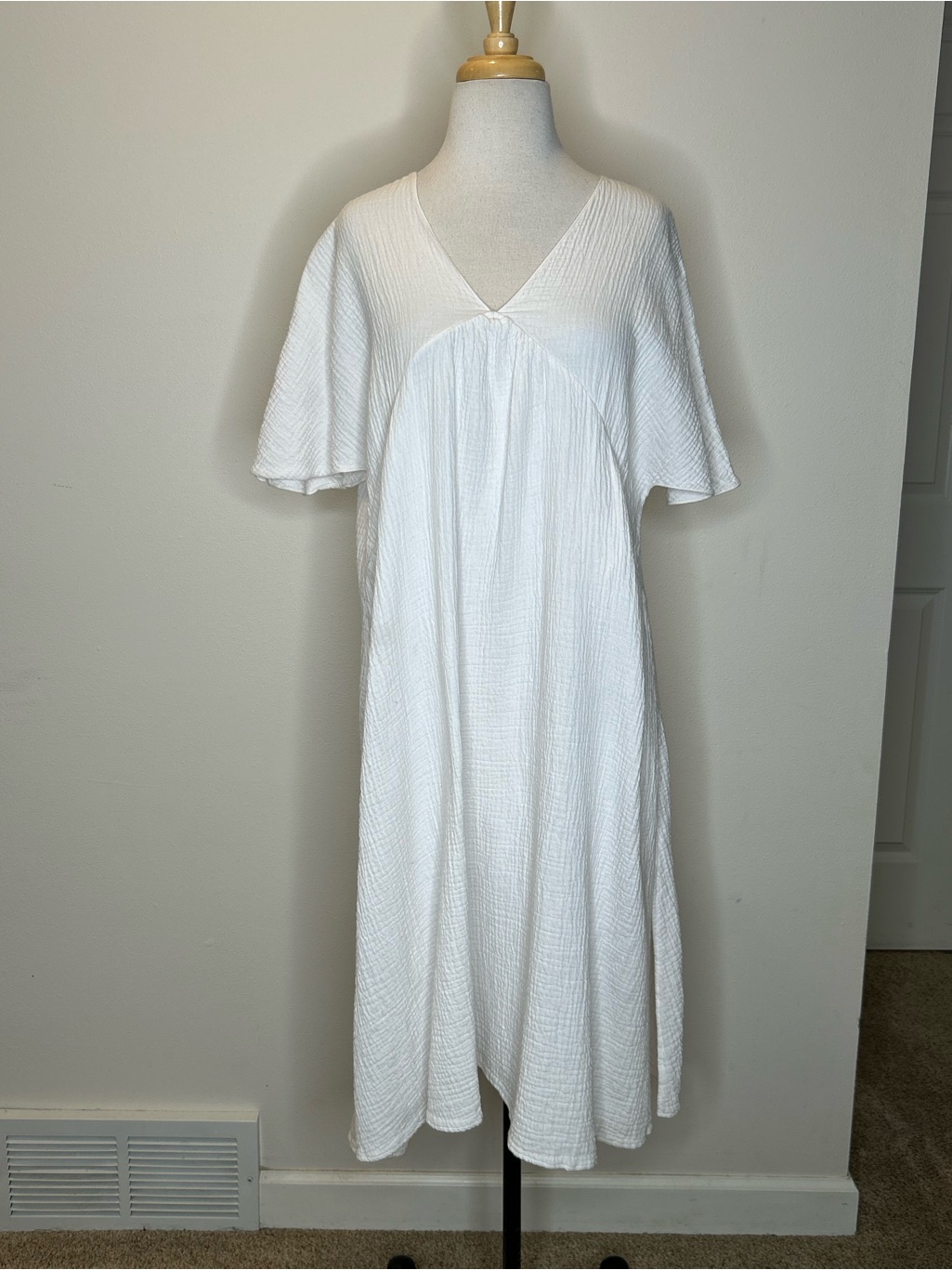 Loup Charmant Cotton Gauze Dress Gown Midi Size Xs